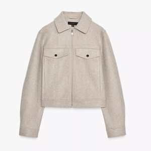 Women's Creamy Beige Zara Soft Zipper Jacket